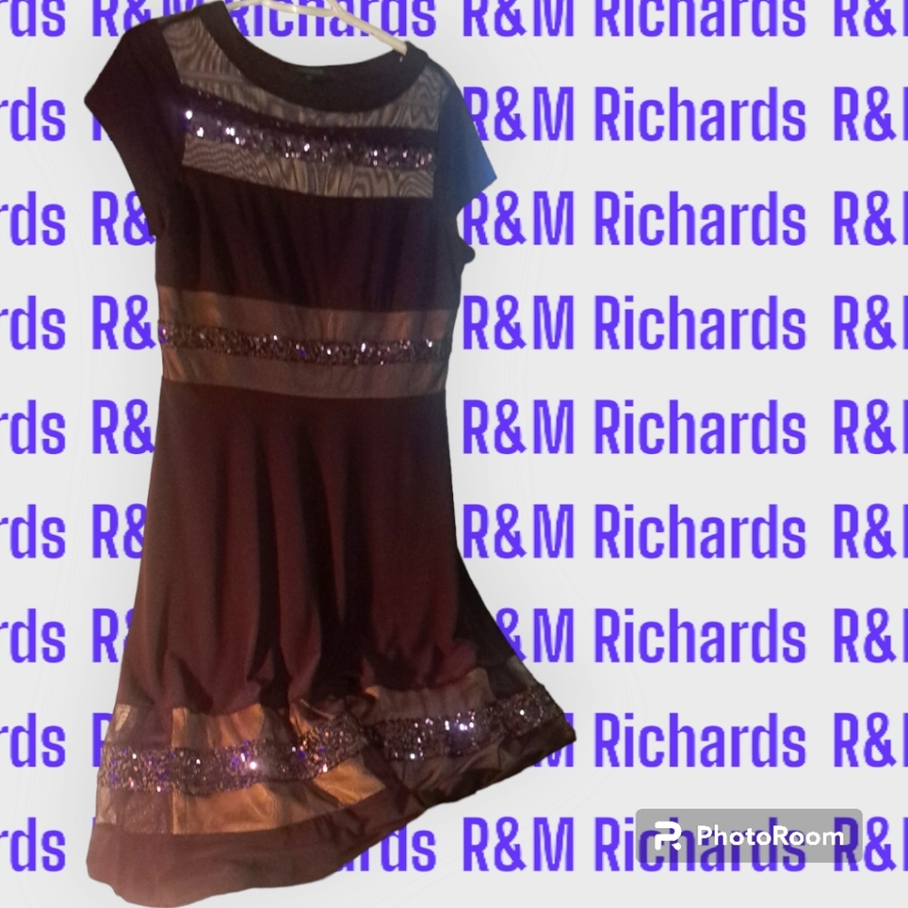 Purple Midi Dress by R&M Richards sz 8